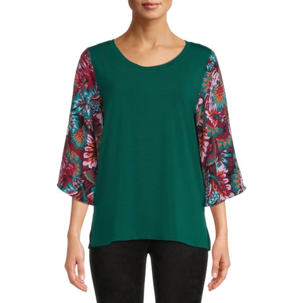 The Pioneer Woman Scoop Neck Flare Sleeve Blouse NWT
